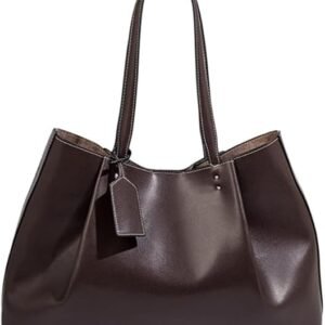 Crownera PU Leather Tote Bag with Detachable Inner Pouch Womens Shoulder Handbag 3-529x625